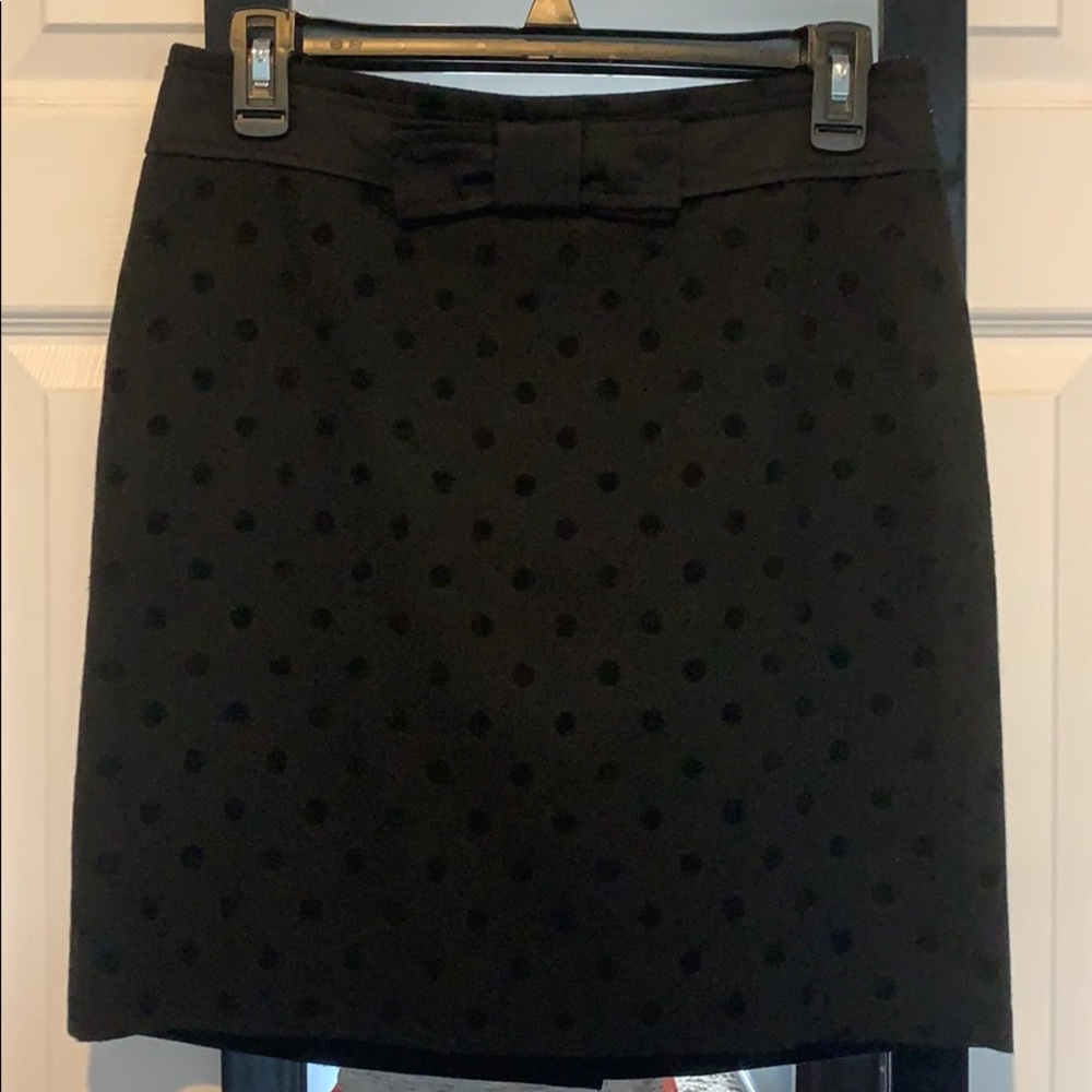 The Loft black polka dot skirt 4P